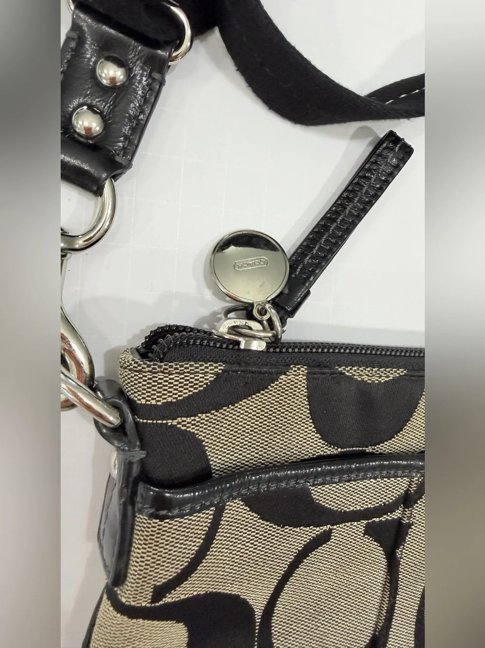 Coach Crossbody with Black and Tan Signature Print